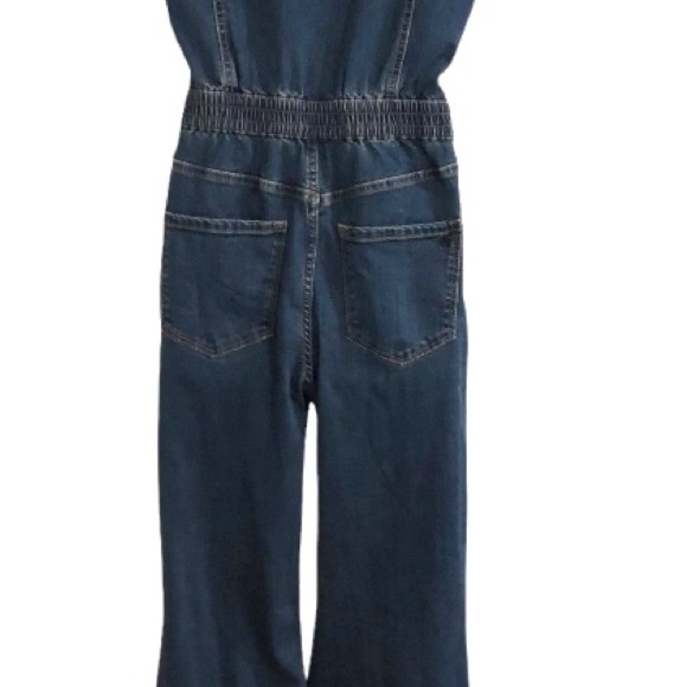 Jessica Simpson blue denim flare leg Cammie ventura denim Jumpsuit size 5 new - Picture 14 of 16